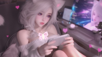 迷人可爱电竞少女