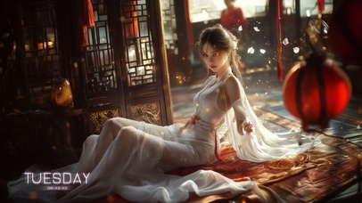 宛如春风拂过花海，充满自然韵律