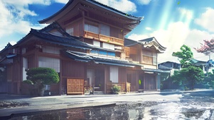 雨后地面积水