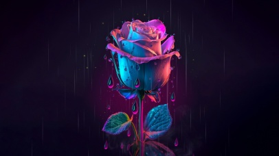 4K  紫玫瑰  小清新