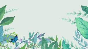 水彩墨花草画
