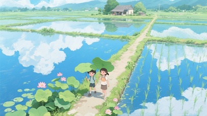 走在乡下的小路上