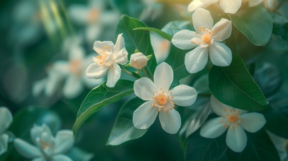 4K 晨光下的小花