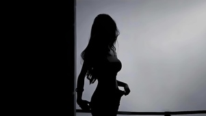 美女背影