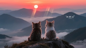 治愈 猫咪背影