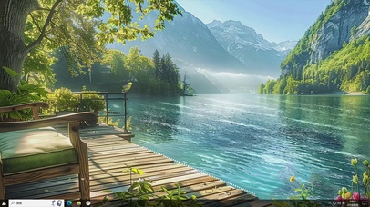 绿色护眼海景壁纸-桌面主题