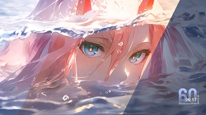 水中少女-随真实时间变化