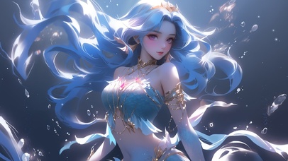 唯美深海可爱人鱼