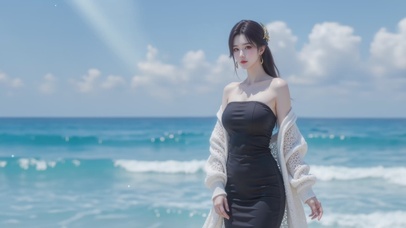 海边气质美女