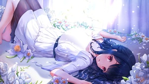 花丛的女孩