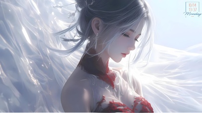 红衣古风美女
