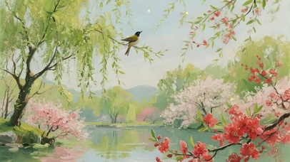 春景入画来