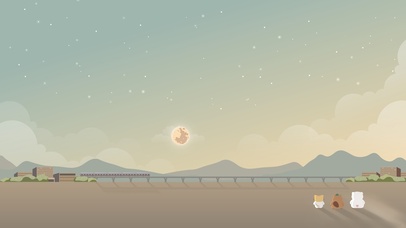 小动物们看夕阳