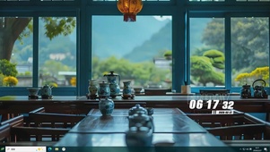 护眼绿景桌面主题