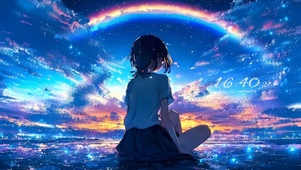 晚霞星辰海
