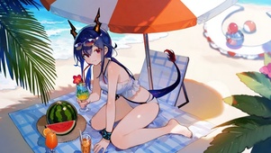 海边泳装少女-陈