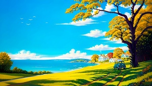 治愈秋日海岸