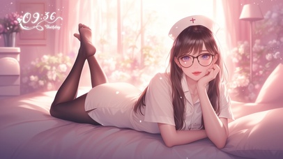 她的身影在灯光下轻轻摇曳