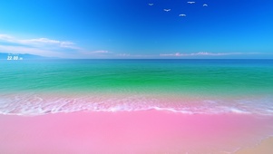 粉色海滩