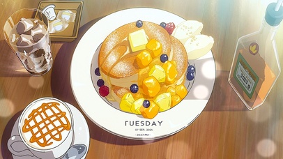 享受休闲时光的早餐