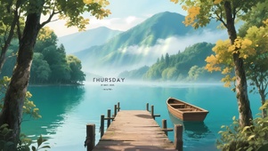 远山 湖泊