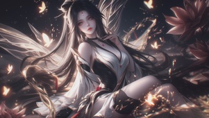 唯美古风荷花美女