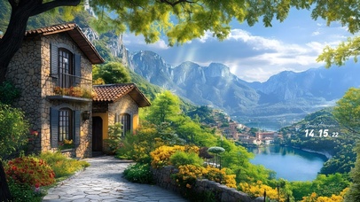 治愈护眼山间小镇