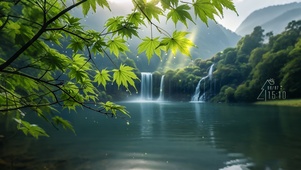 清新湖泊