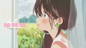 窗前的美少女