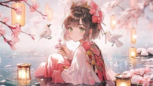 放河灯的小樱