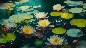 湖中治愈莲花