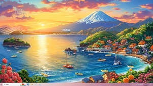 雪山唯美海湾