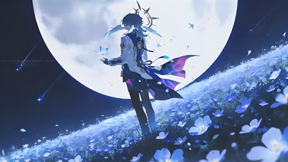 星期日-月下少年的背影