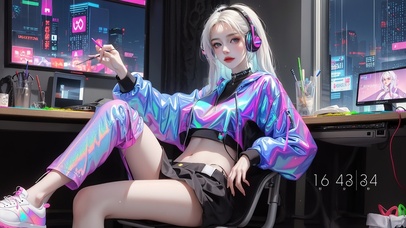 赛博朋克电竞女生