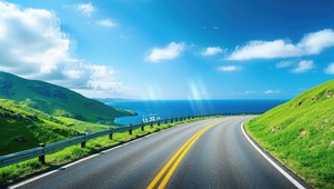 春天海景公路