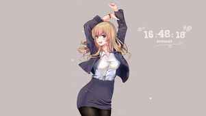 跟着你的秘书伸展一下吧