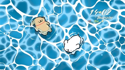 随波逐流的线条狗