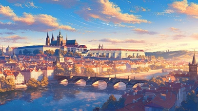 唯美治愈布拉格河道