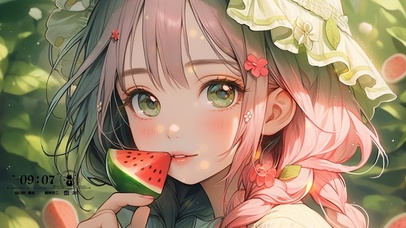 夏日清甜-西瓜少女