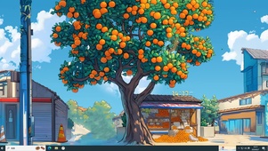 清新橘子树