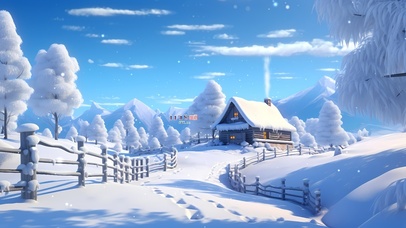 4K唯美的冬天美景