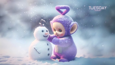 堆雪人的天线宝宝