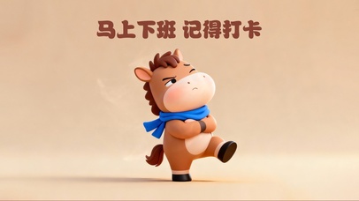 小马下班记得打卡