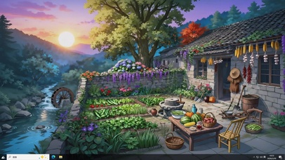 傍晚的乡村菜园