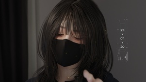 唯美口罩女孩
