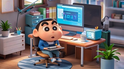 3D蜡笔小新打工