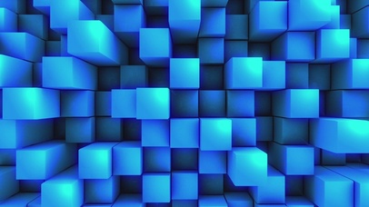 蓝色立方体