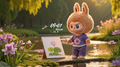 Labubu的河畔花开