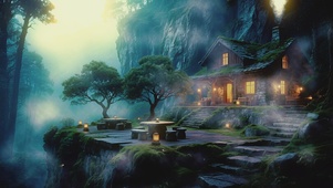 灯影萦岩