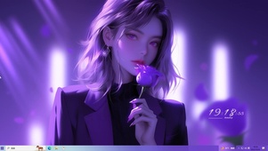 紫色花意